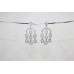 Long Earrings Silver 925 Sterling Dangle Drop Women Zircon Stone Handmade D762